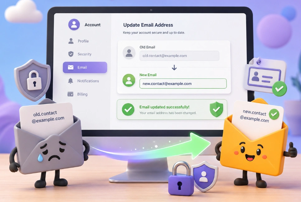 how to change email on amazon
