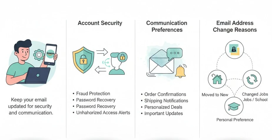 how to change amazon email