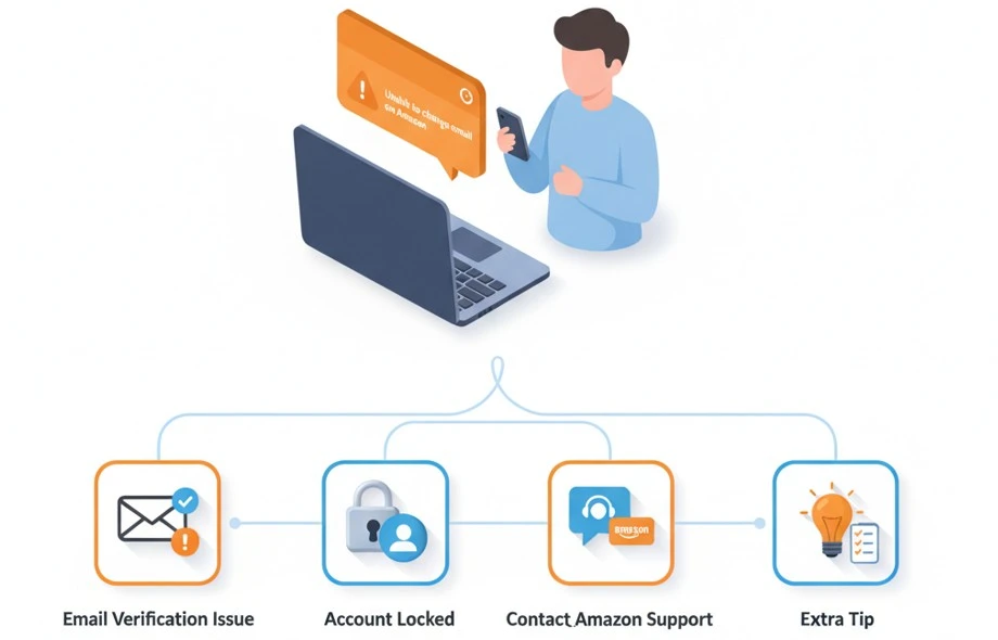 how to change my email address on amazon