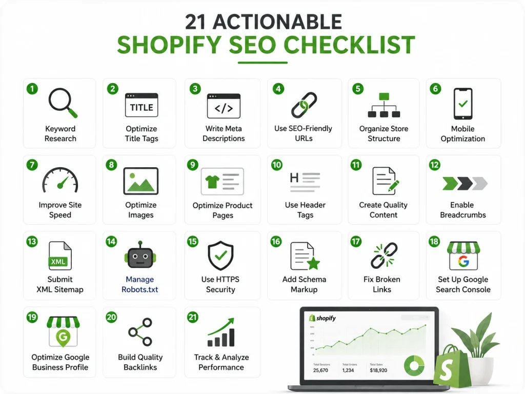 shopify seo checklist