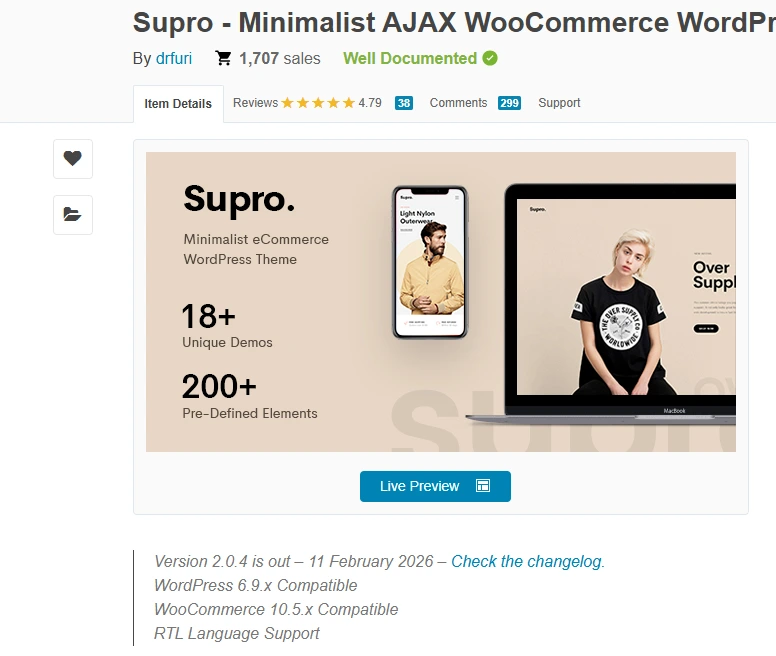 Supro magento theme