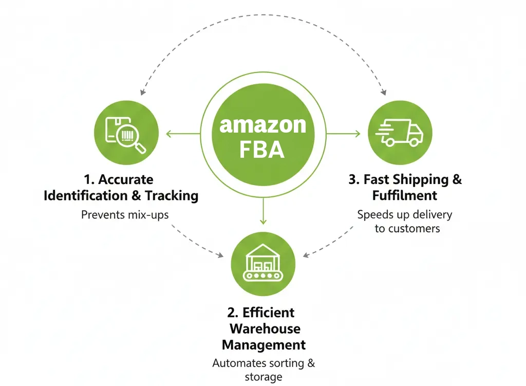 why amazon requires barcodes for FBA inventory