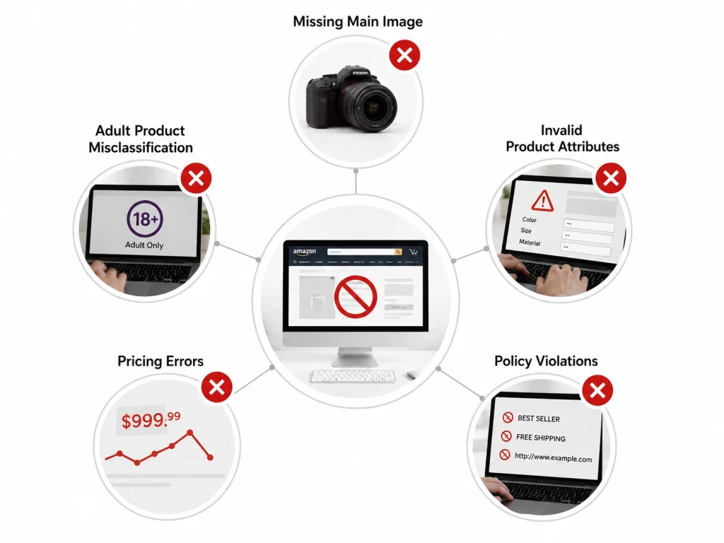Amazon suppressed listings