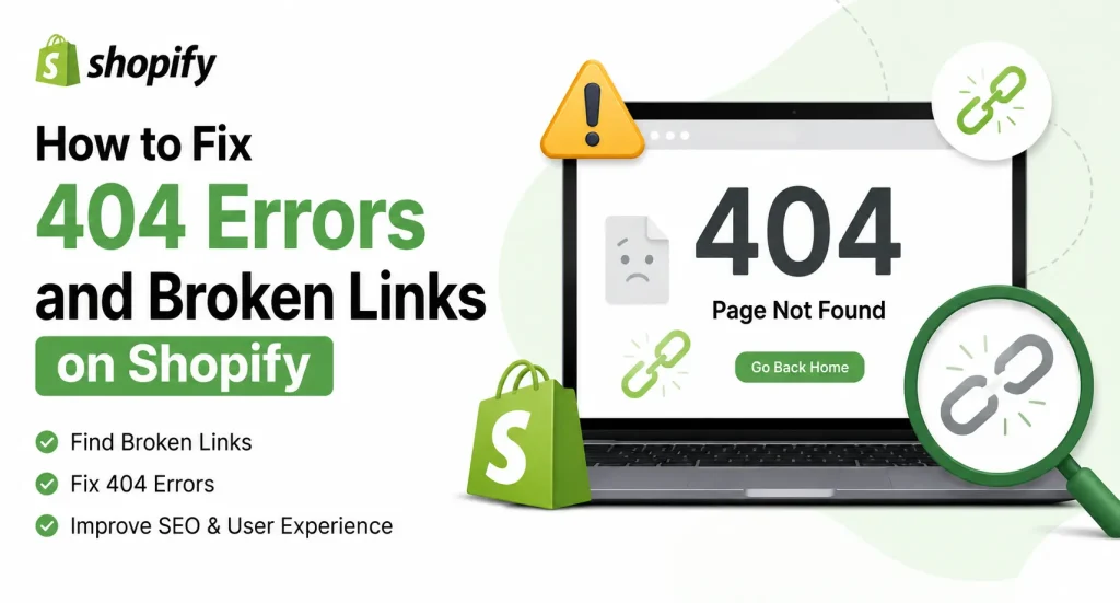 How to Fix 404 Errors and Broken Links on Shopify