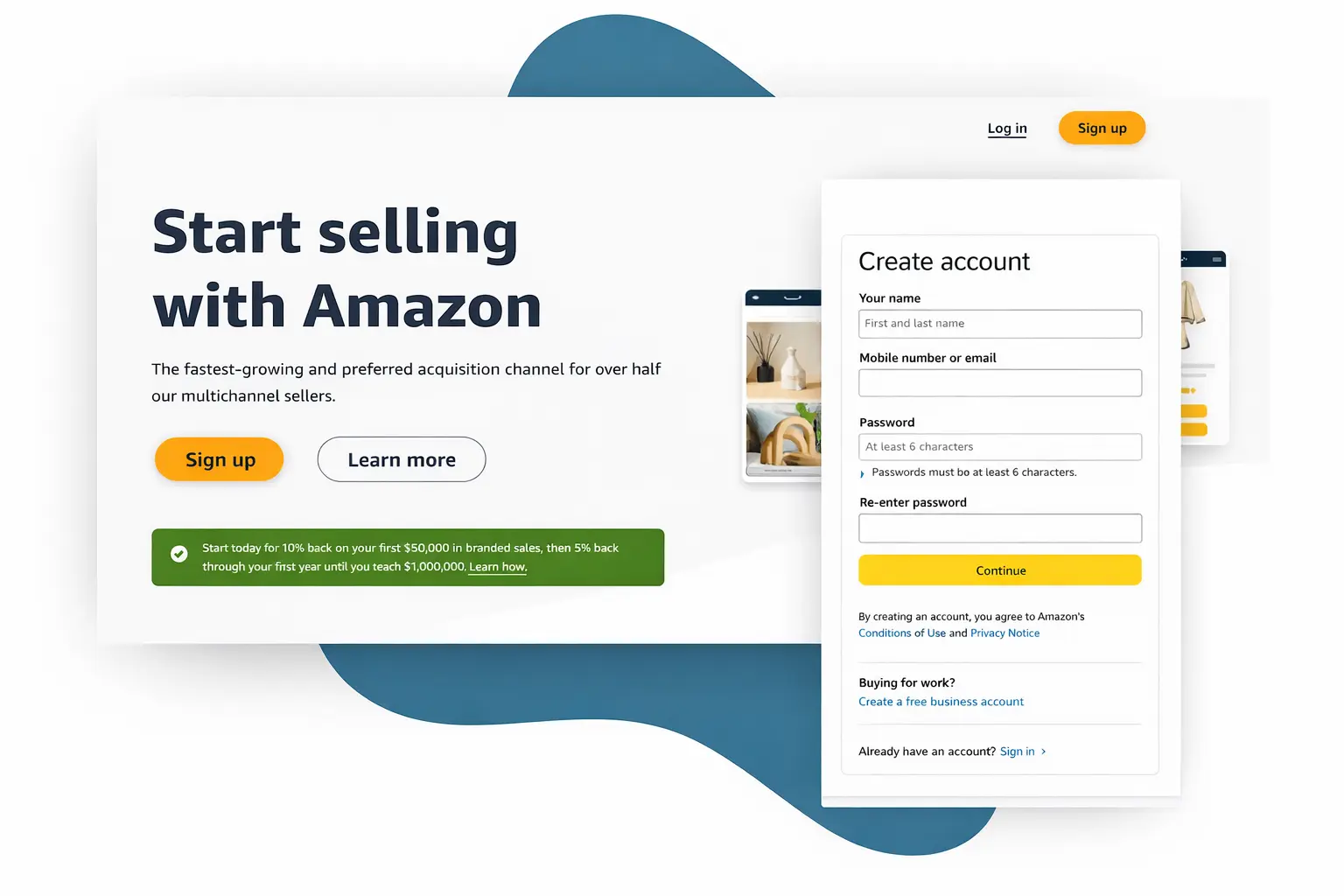 Registering Amazon Seller Central Account