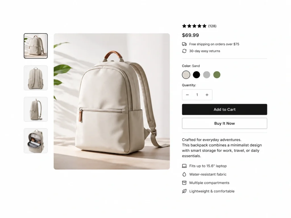 Product description template
