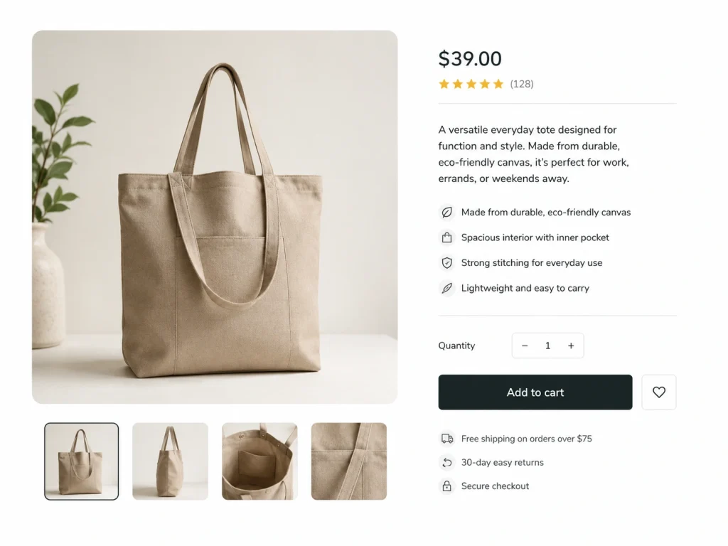 Shopify product description