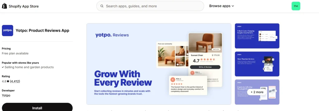 Customer review app for Shopify