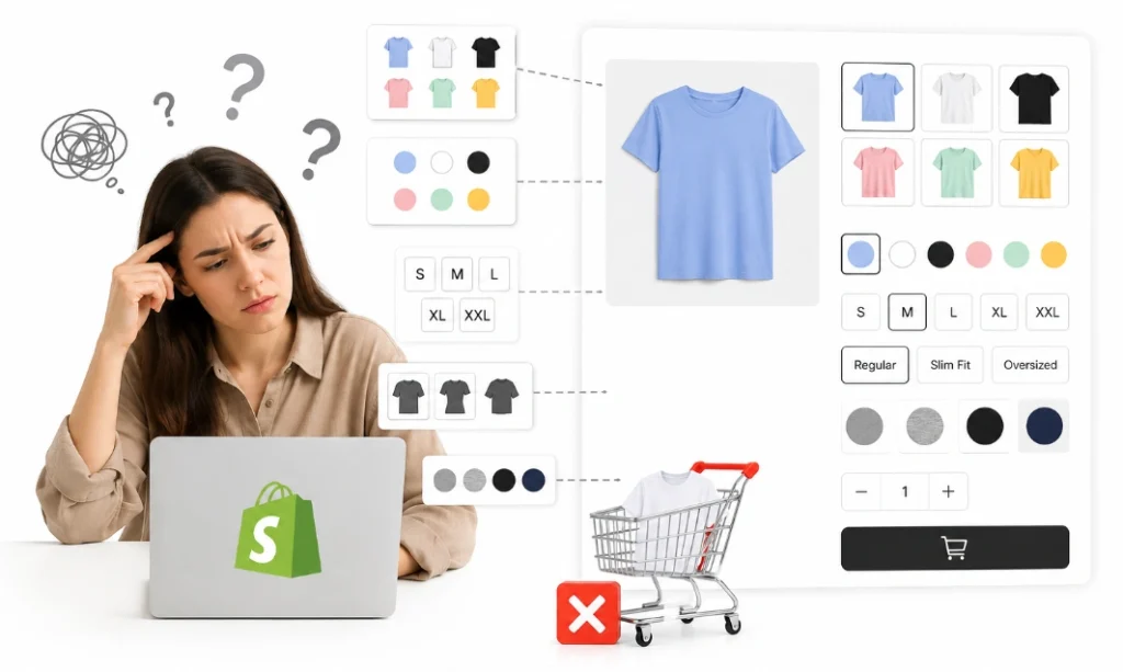 shopify product variant image switching​