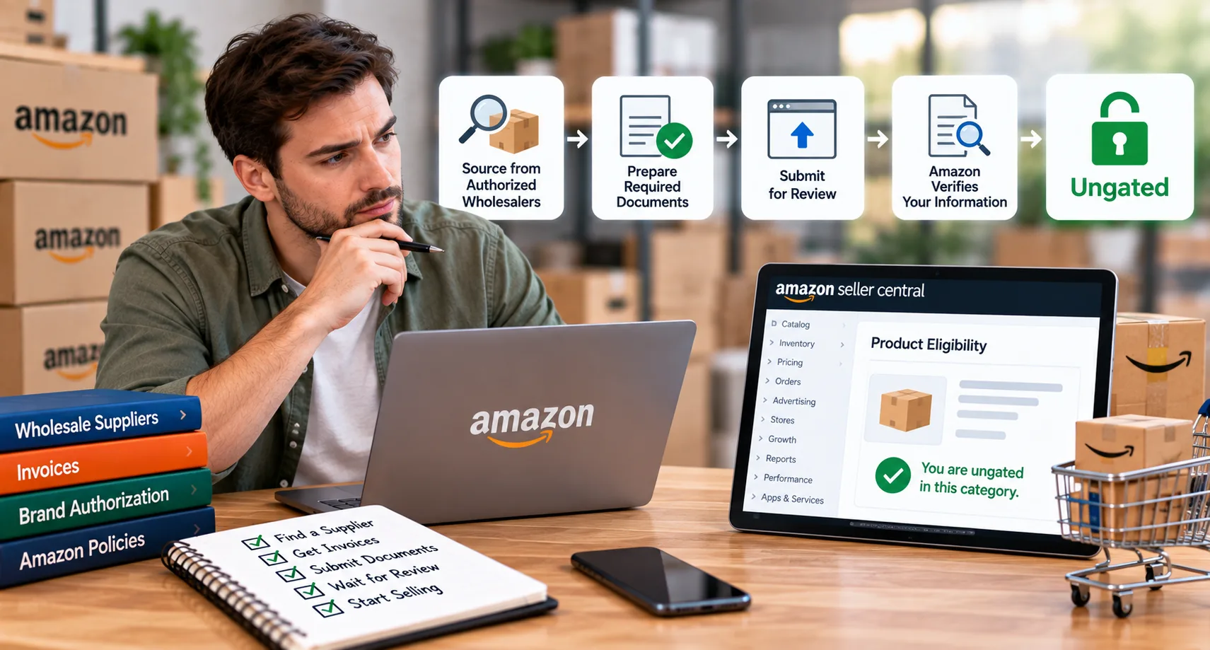 How to Get Ungated for Wholesale Products on Amazon